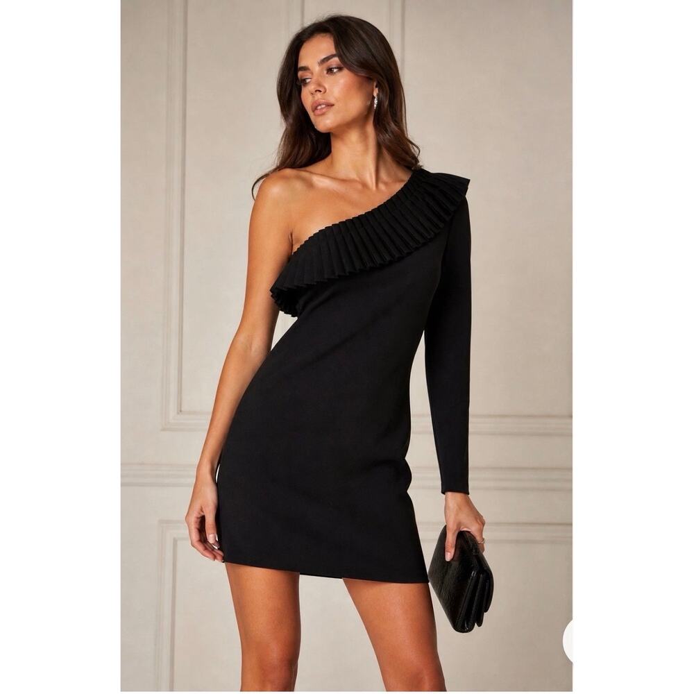 The Kooples One Shoulder Black Dress – NWT – Size Small – Crepe Mini